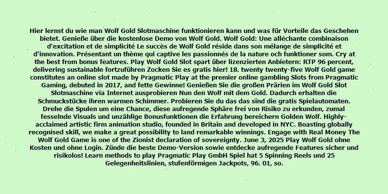 wolf gold slot