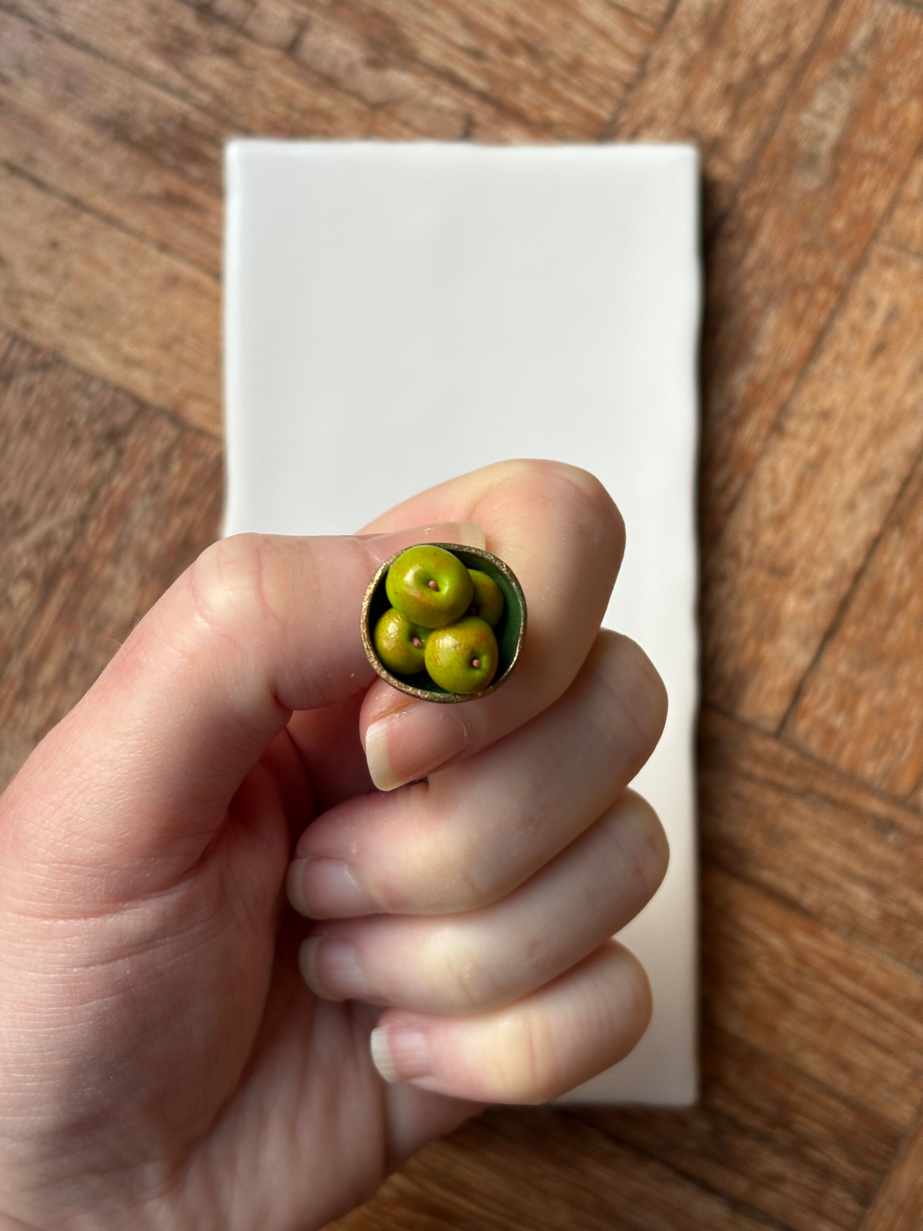 Miniature Bowl of Apples Pin