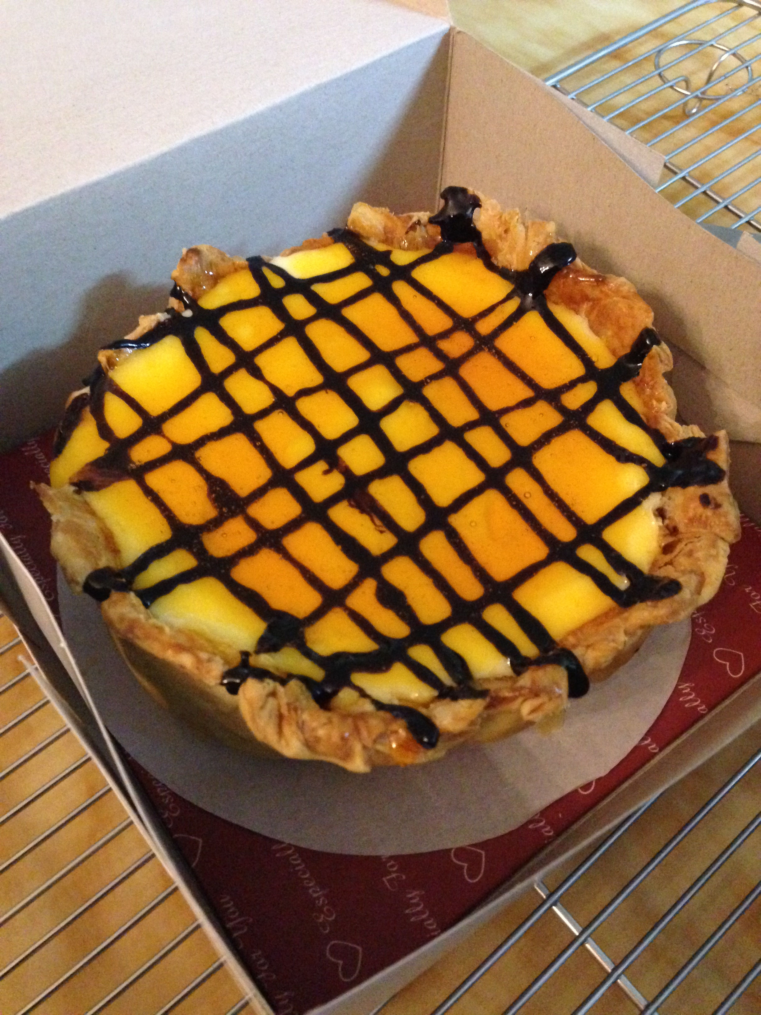 Chocolate Puff Baked Cheese Cake