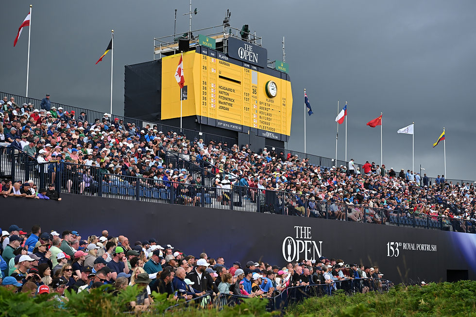 The atmosphere on site at The Open Championship in Royal Portrush was incredible as all grandstands throughout the golf course were packed full