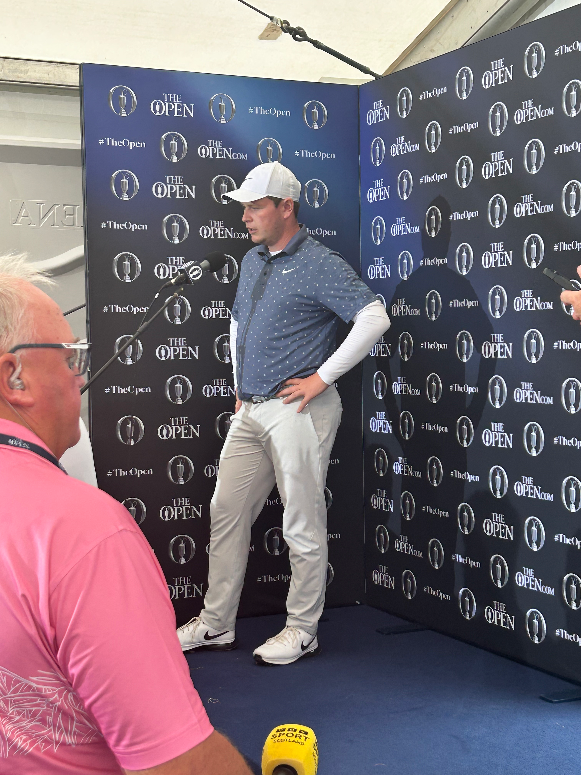 Robert macintyre in the mixed zone