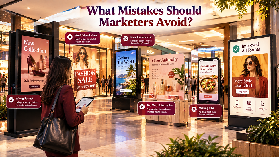 Poor format selection can weaken otherwise strong creative work. Common problems include: