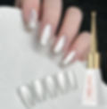 Stunning Glass White Cat Eye | Available at Koyeed Nail Store