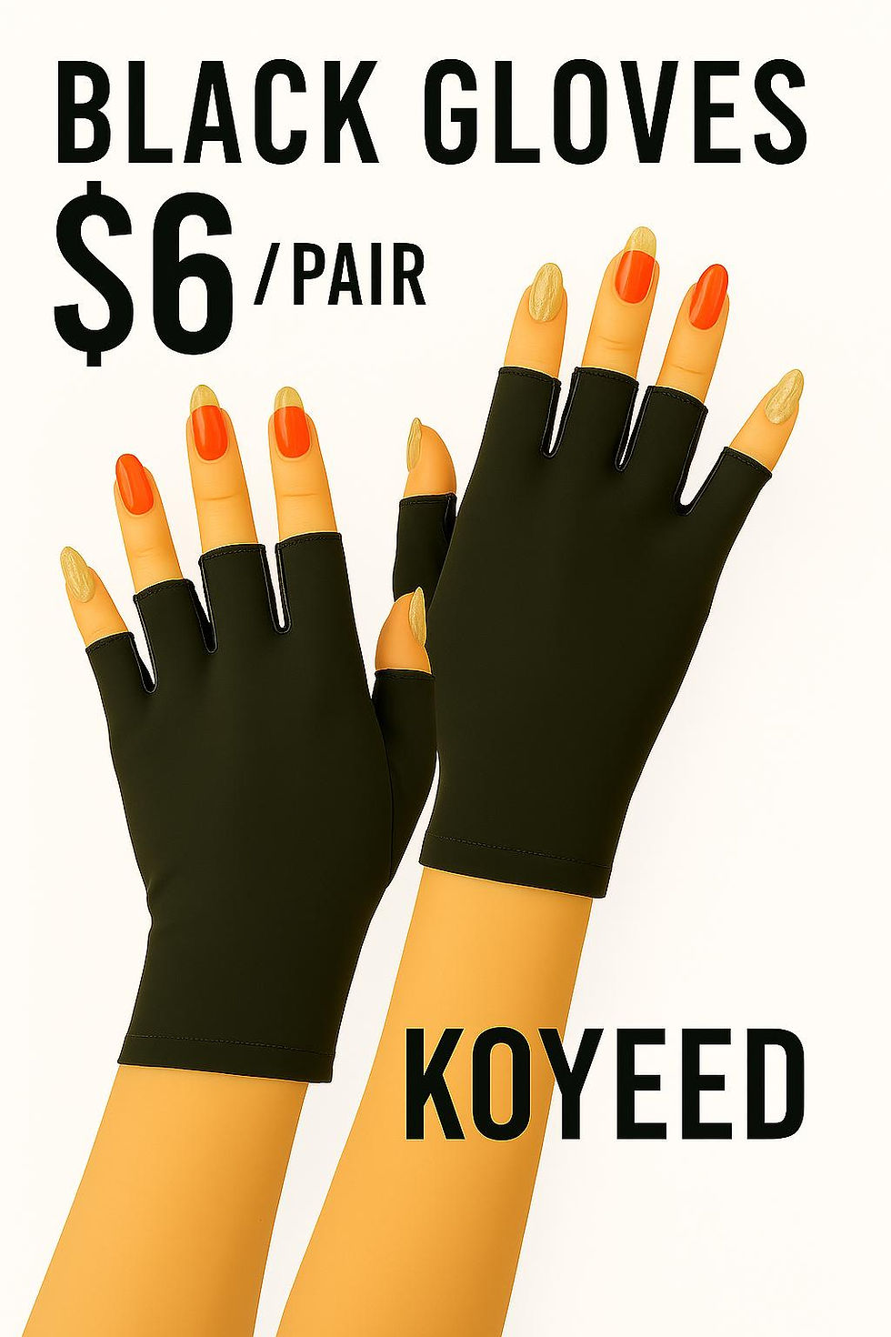 Anti-UV Nail Hand Gloves | Available at Koyeed Nail Care Store