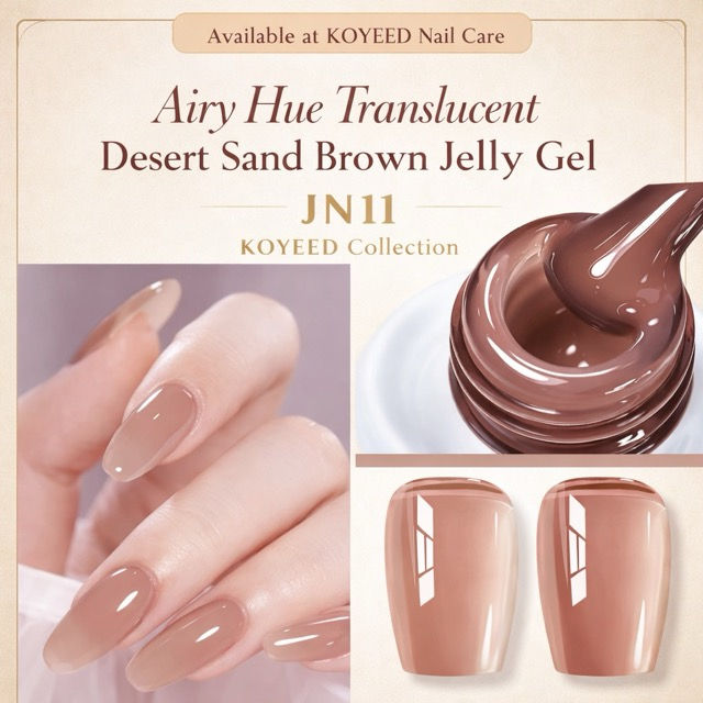 Airy Hue Translucent Desert Sand Brown Jelly Gel | Available at Koyeed