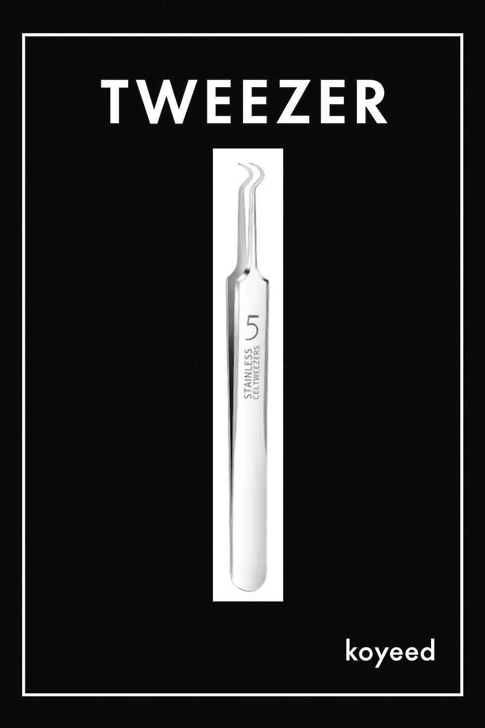 Elbow Stainless Steel Tweezer | Available at Koyeed Nail Care