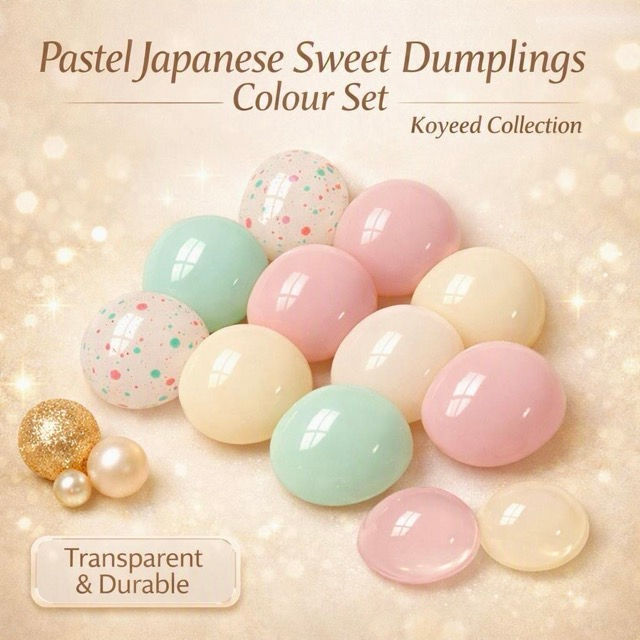 Pastel Japanese Sweet Dumplings Colour Gel Set | Available At Koyeed