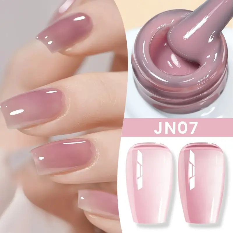 Candy Light Pink Jelly Nude Gel Polish | Available at Koyeed