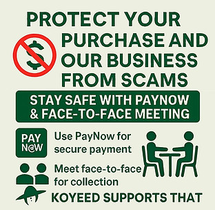 Protect purchase and business from scams, Stay Safe with PayNow, KOYEED supports that.
