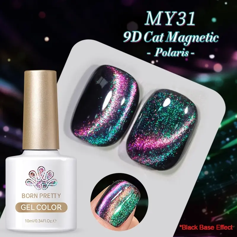 Pink Green Multichrome Shimmering Galaxy Glow Cat Eye | Available at Koyeed