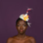 Thumbnail: Medium Sized Mint Green and Orange Headpiece Front View
