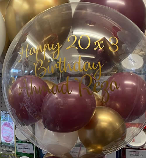 Thumbnail: Gumball Bubble Balloon (including personalised message)