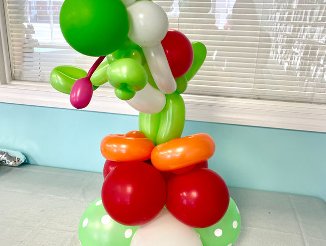 Escultura del globo de Yoshi de Nintendo en Milford CT