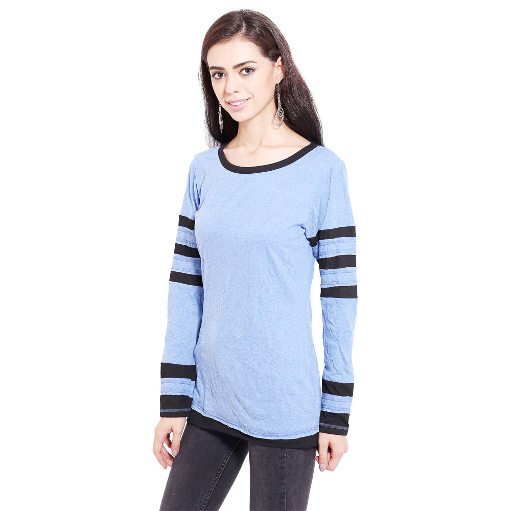 Jetta T-Shirt Long Sleeves Cotton Blue
