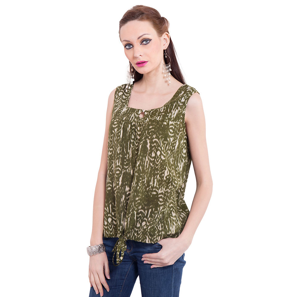 Thumbnail: Elise Top Cotton Olive