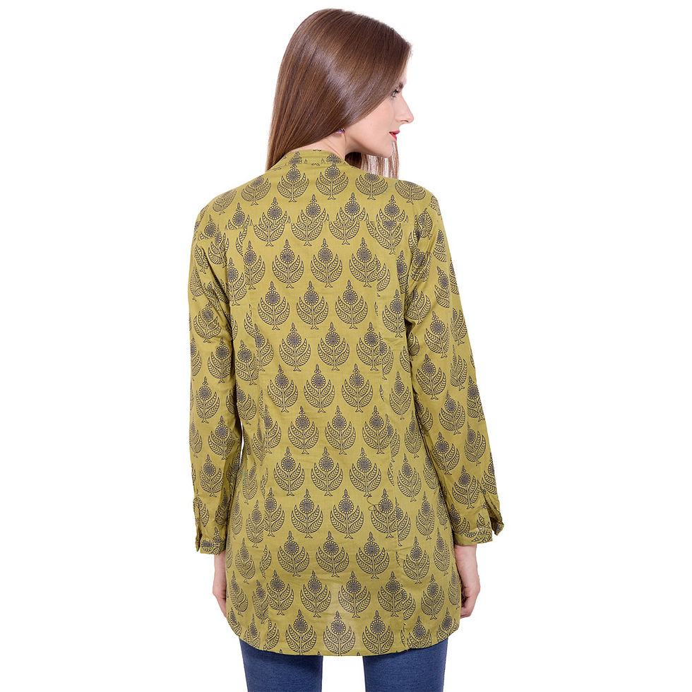 Thumbnail: Sabrina Shirt Cotton Green Print