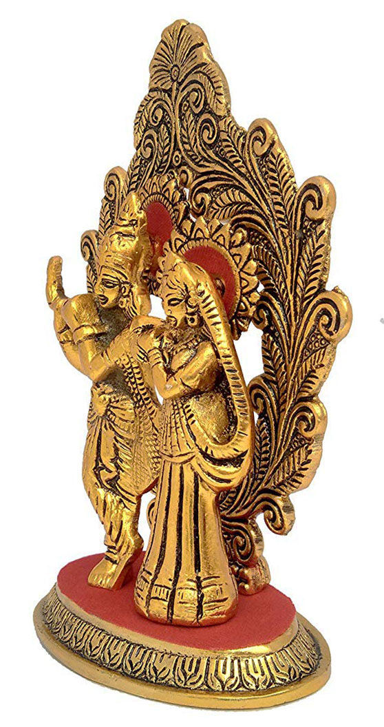 Thumbnail: Lord Radha Krishna With Flute Pooja Article