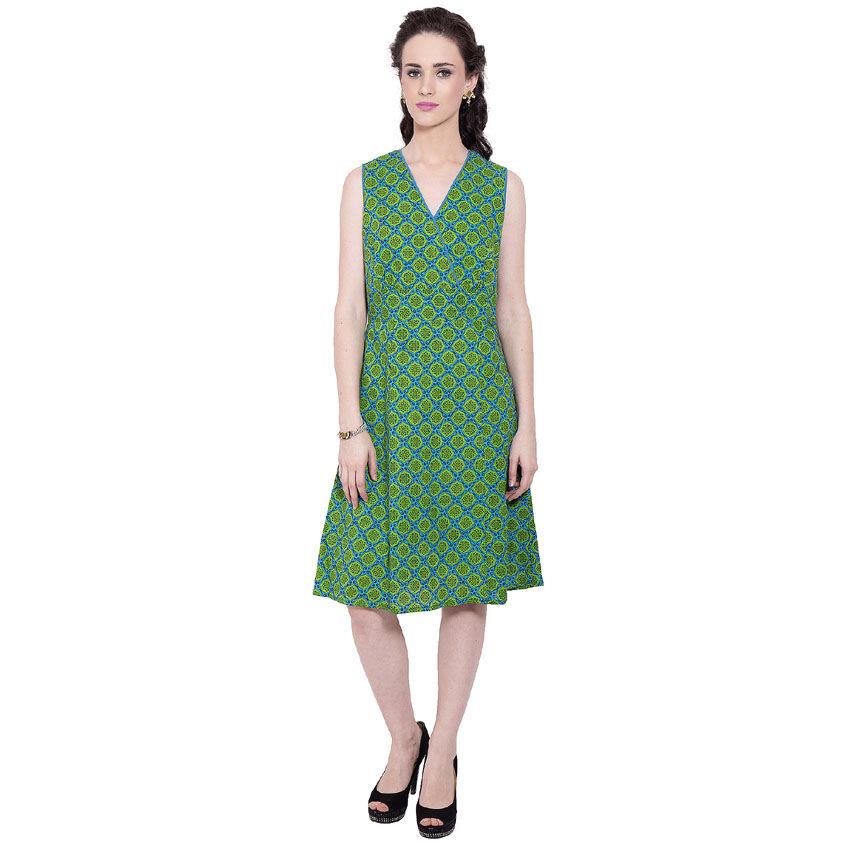 Alena Dress Cotton Green