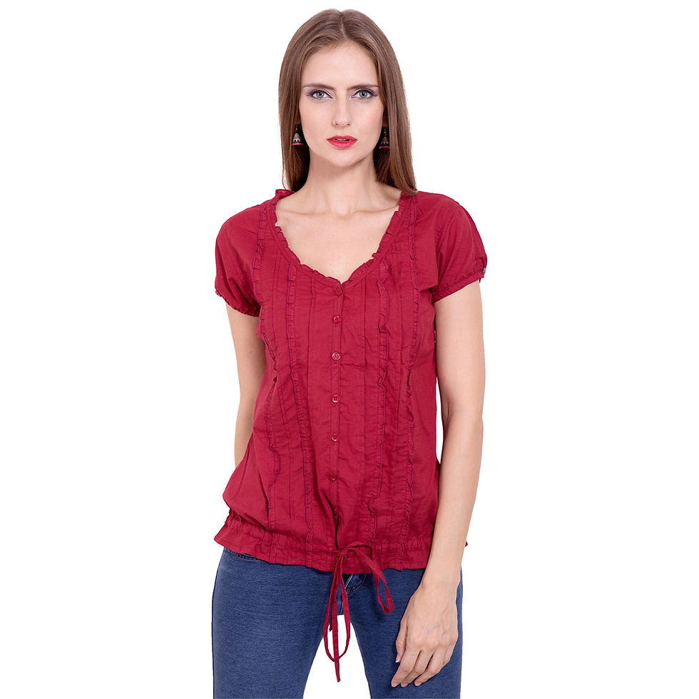 Bianca Top Cotton Maroon