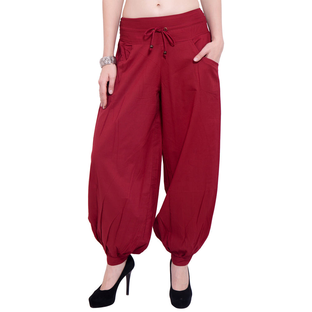 Riya Pants Cotton Maroon