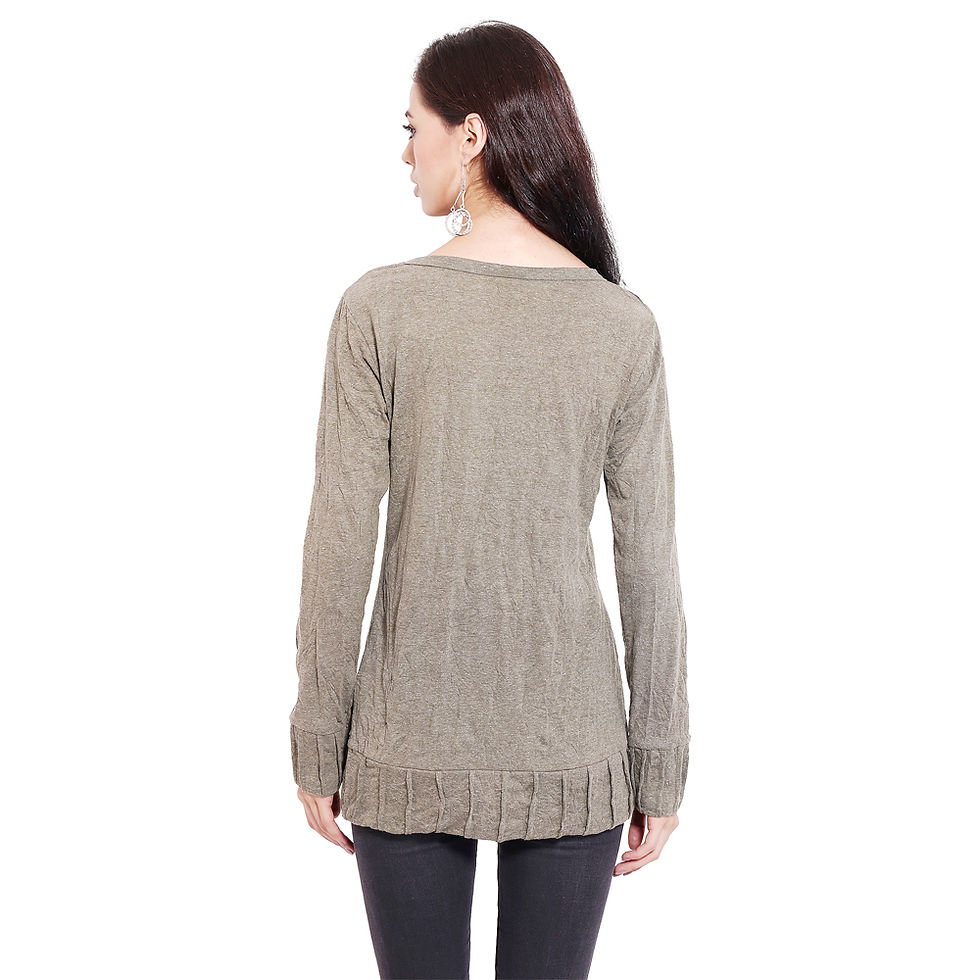 Thumbnail: Nectar T-Shirt Long Sleeves Cotton Olive