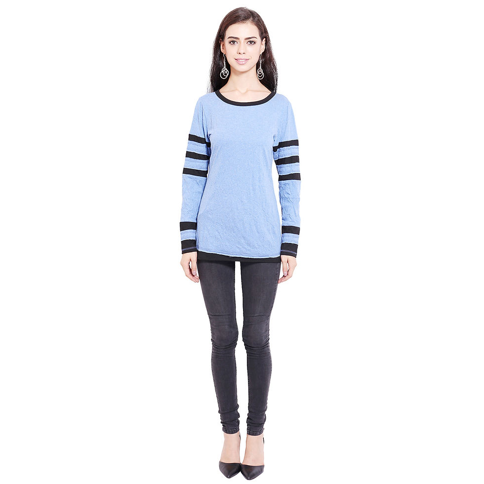 Thumbnail: Jetta T-Shirt Long Sleeves Cotton Blue