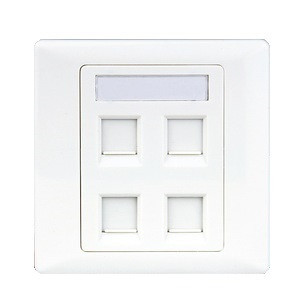 Cat6 Face Plate - 4 Ports | cablellink.com
