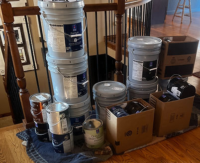 A lot of materials go into a full interior house paint. 