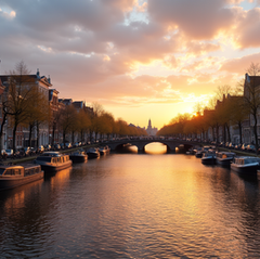 Breaking Down Photographer Costs in Amsterdam sunset view on the canal