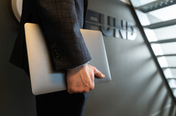 Corporate Branding Photoshoot in Amsterdam - brand logo in sight