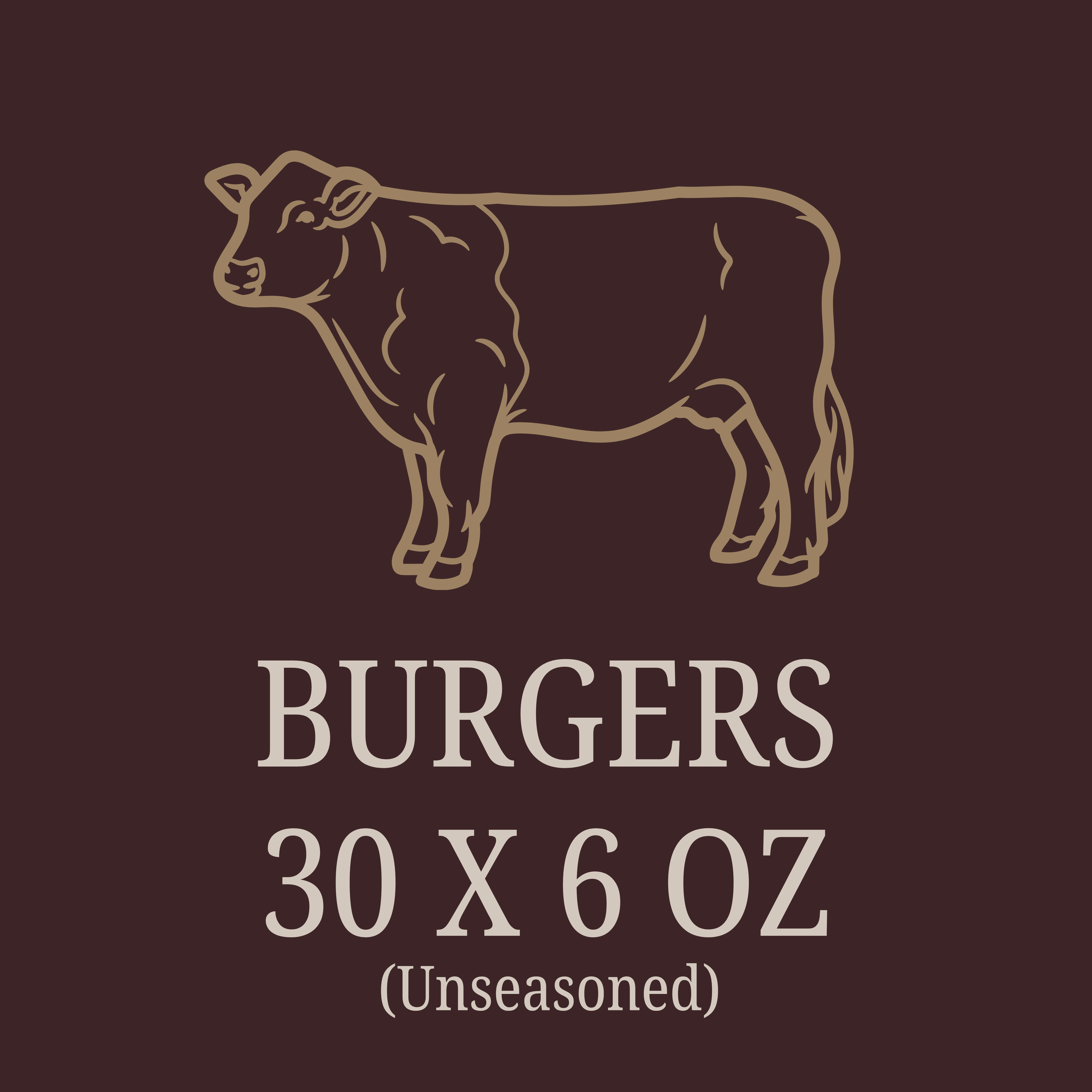 Burgers 6oz x 30 (11lb)