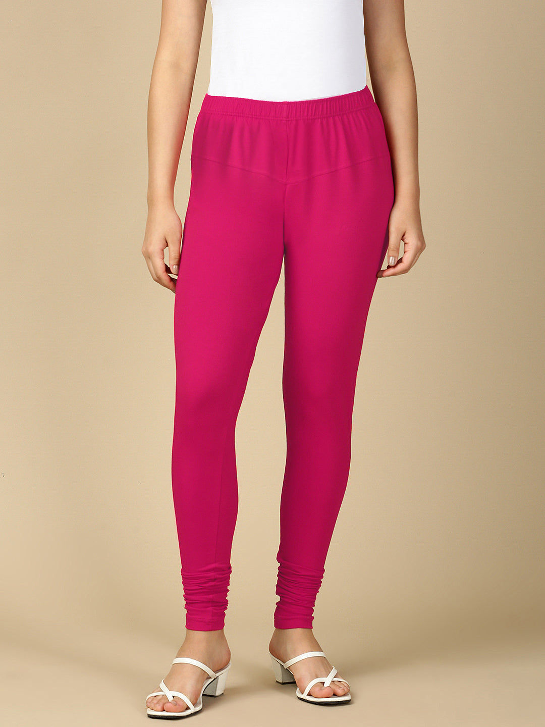 Rose Pink Premium Cotton Stretch Churidar