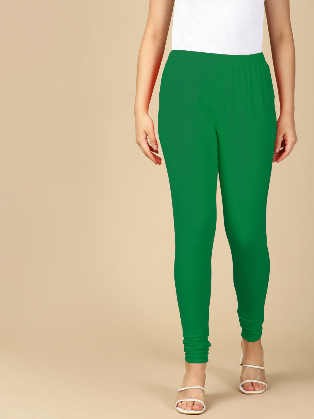Forest Green Premium Cotton Stretch Churidar
