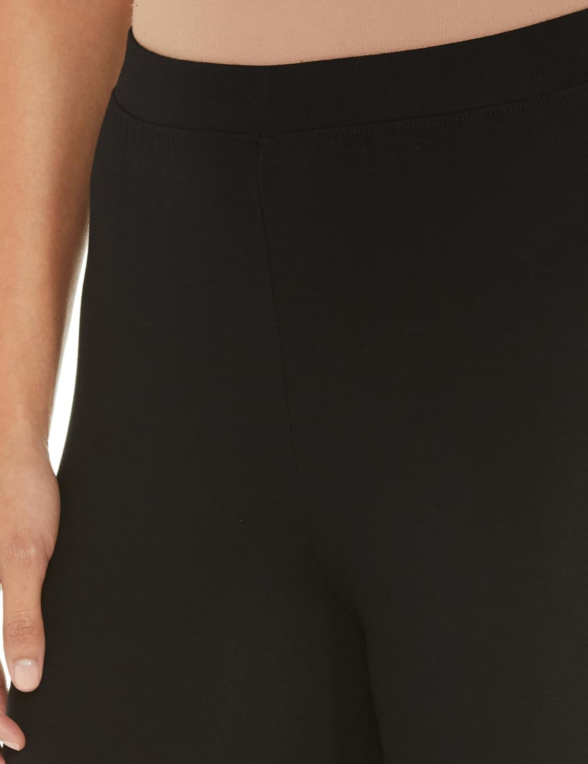 Premium Viscose Stretchable Ankle Length Leggings for Women - Black - Image 3