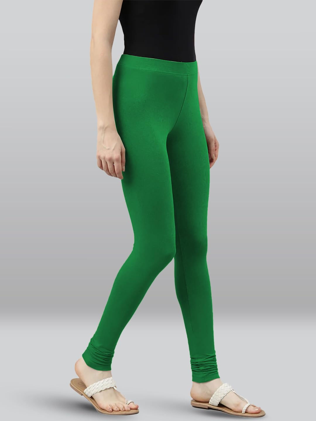 Premium Viscose Full Length Churidar Leggings for Women - Forest - Image 5