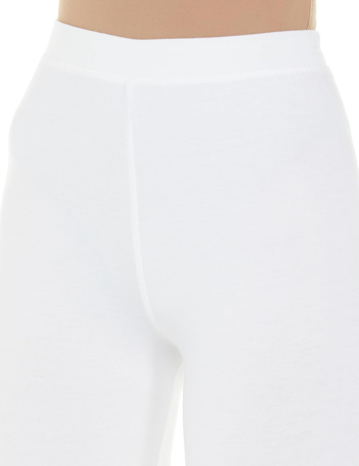 Premium Viscose Stretchable Ankle Length Leggings for Women - White - Image 4