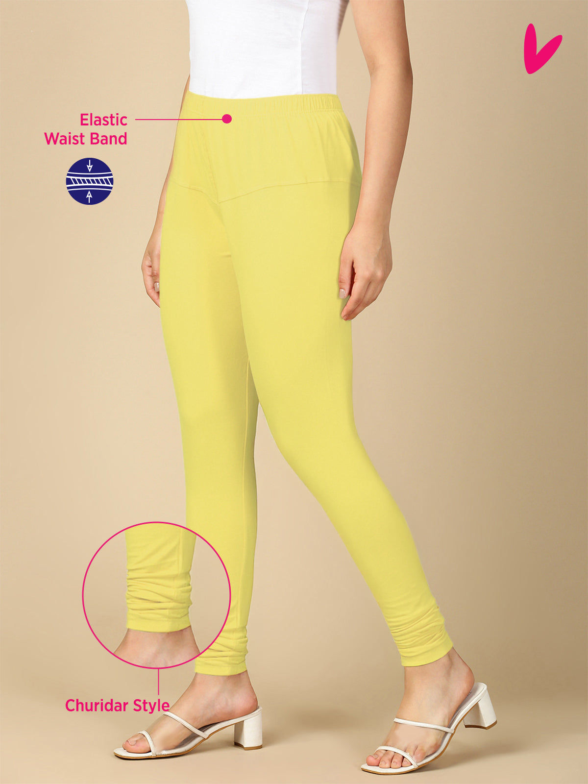 LT Lemon Premium Cotton Stretch Churidar