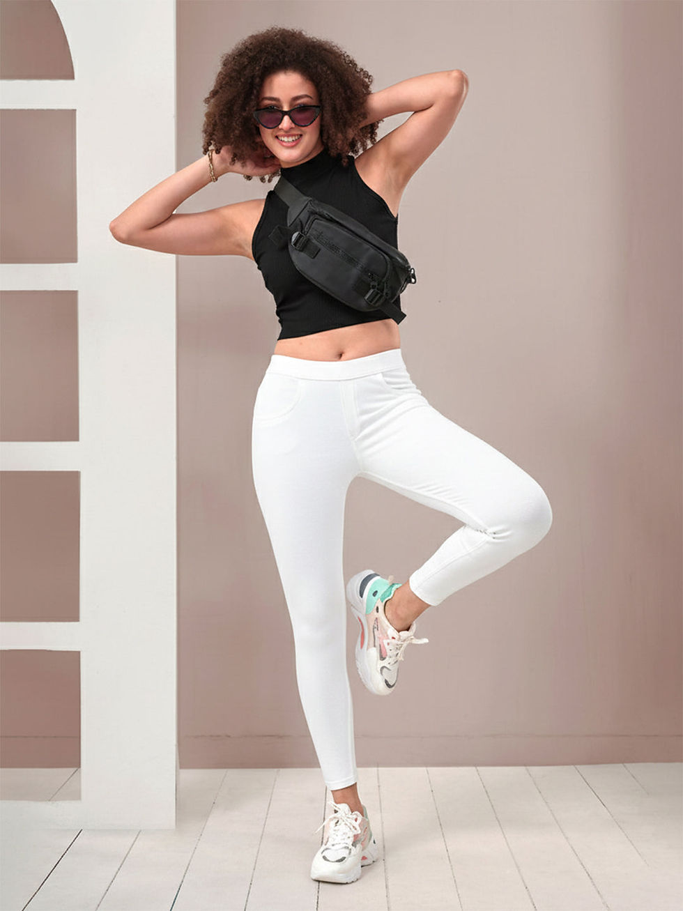 Thumbnail: White Flexi Denimz - Image 1