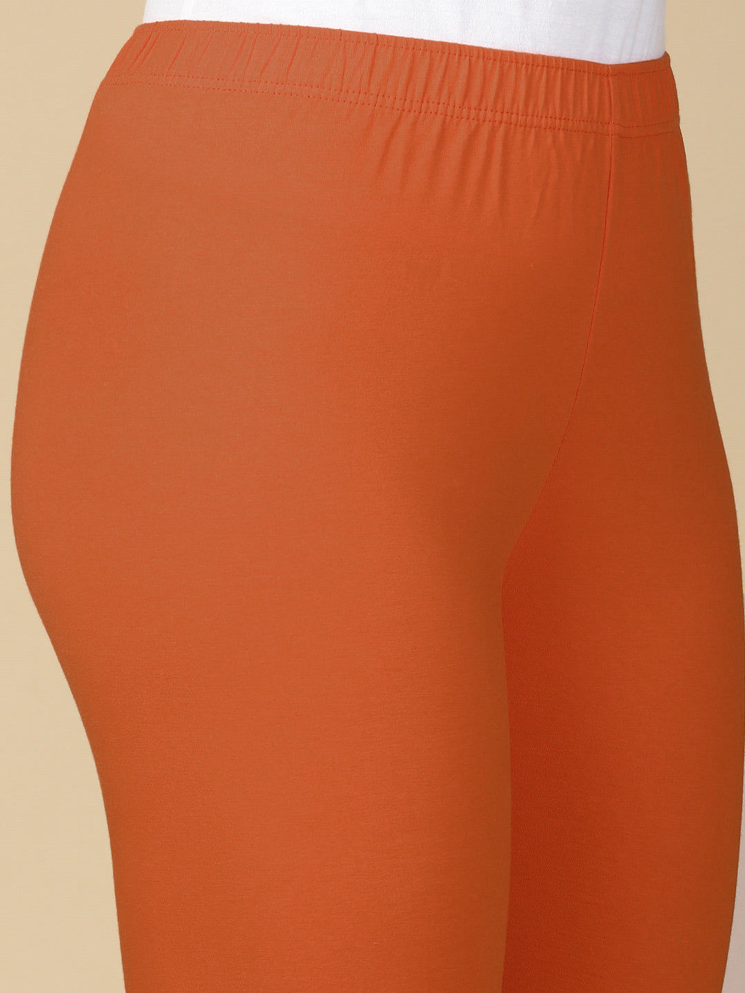 Brick Premium Cotton Stretch Ankle Length Leggings