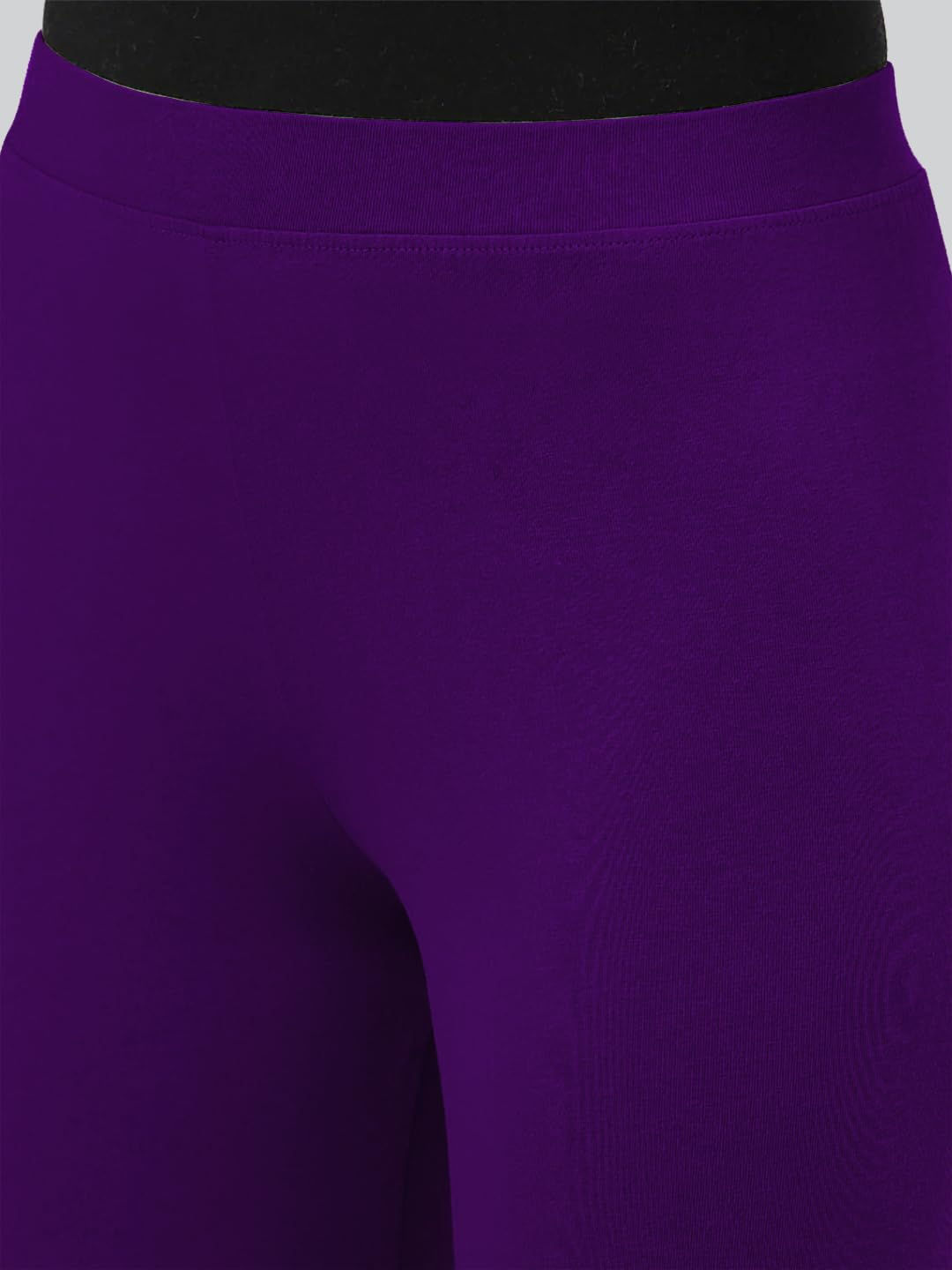 Premium Viscose Full Length Churidar Leggings for Women - Deep Orchid - Image 6