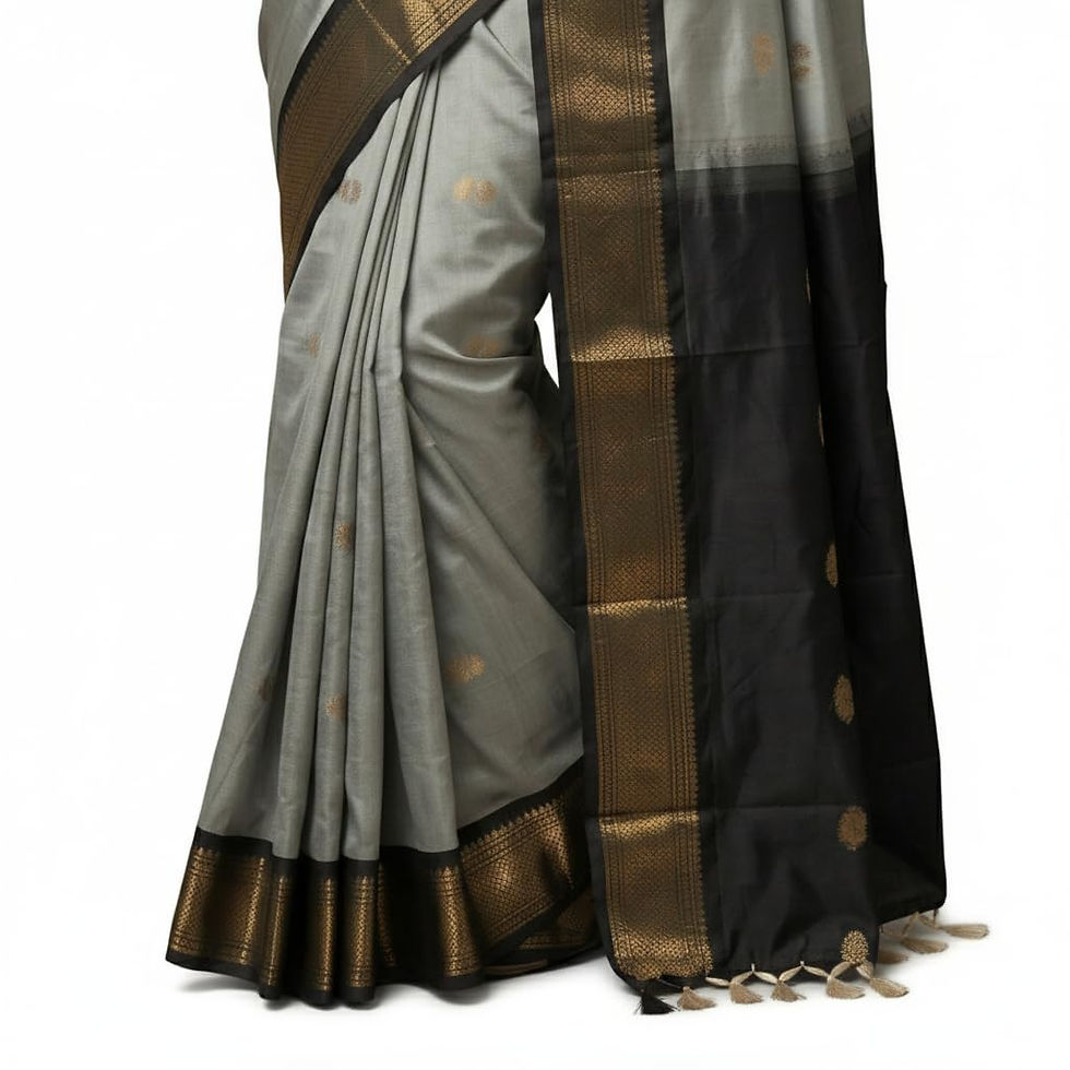 Thumbnail: Kanjeevaram Elegant Paithani Zari Woven Design Cotton Sico Silk Saree With Running Blouse Piece - Image 4