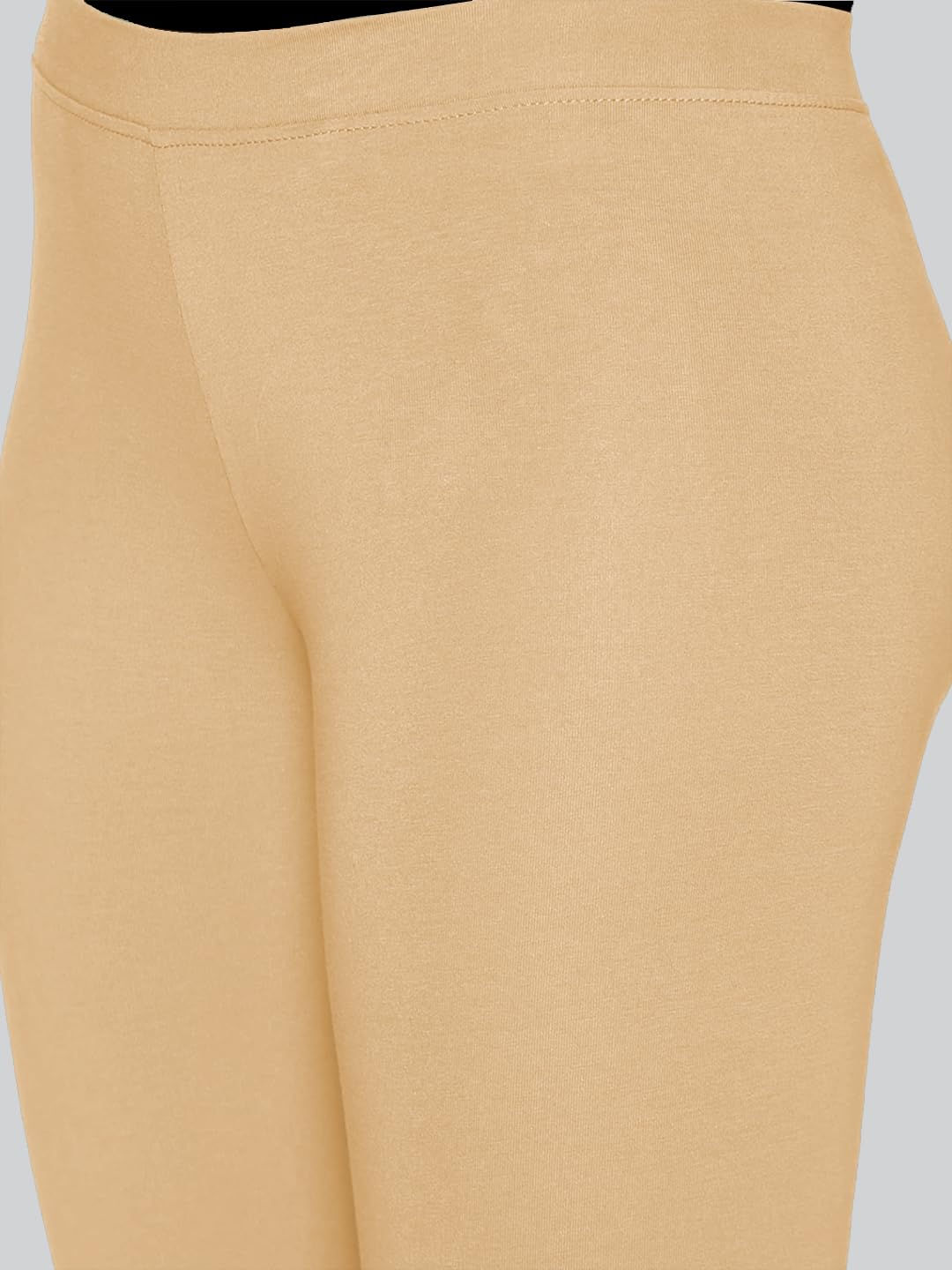 Premium Viscose Stretchable Ankle Length Leggings for Women - Deep Skin - Image 5