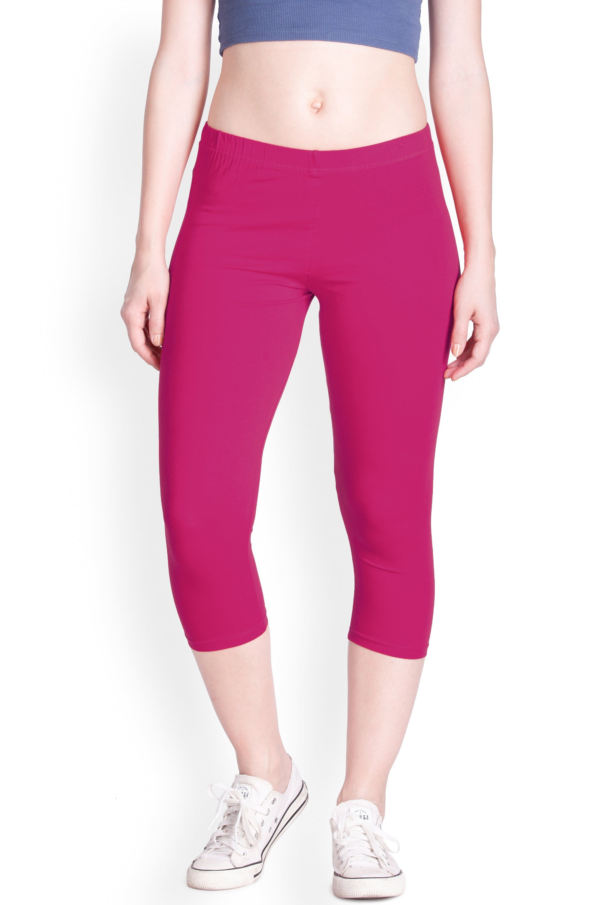 Dark Pink Capri Leggings