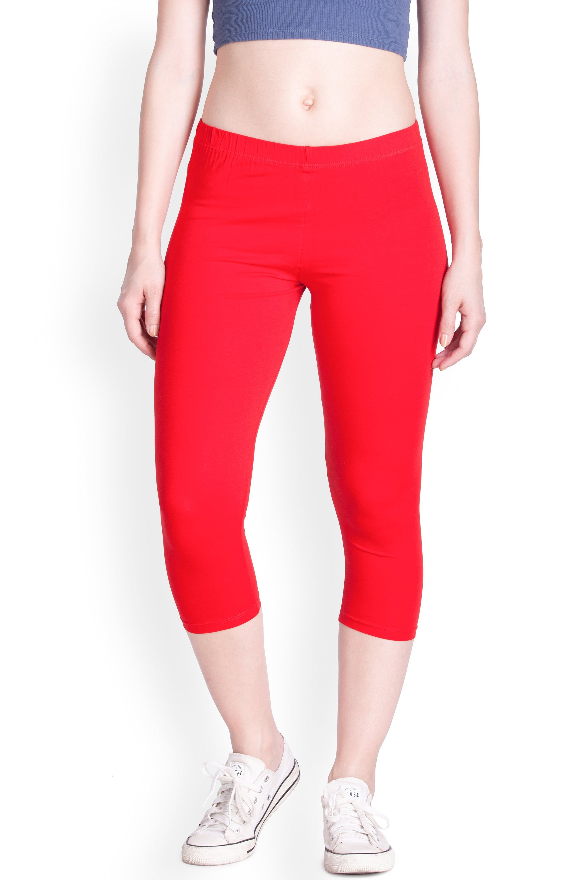 Red Capri Leggings
