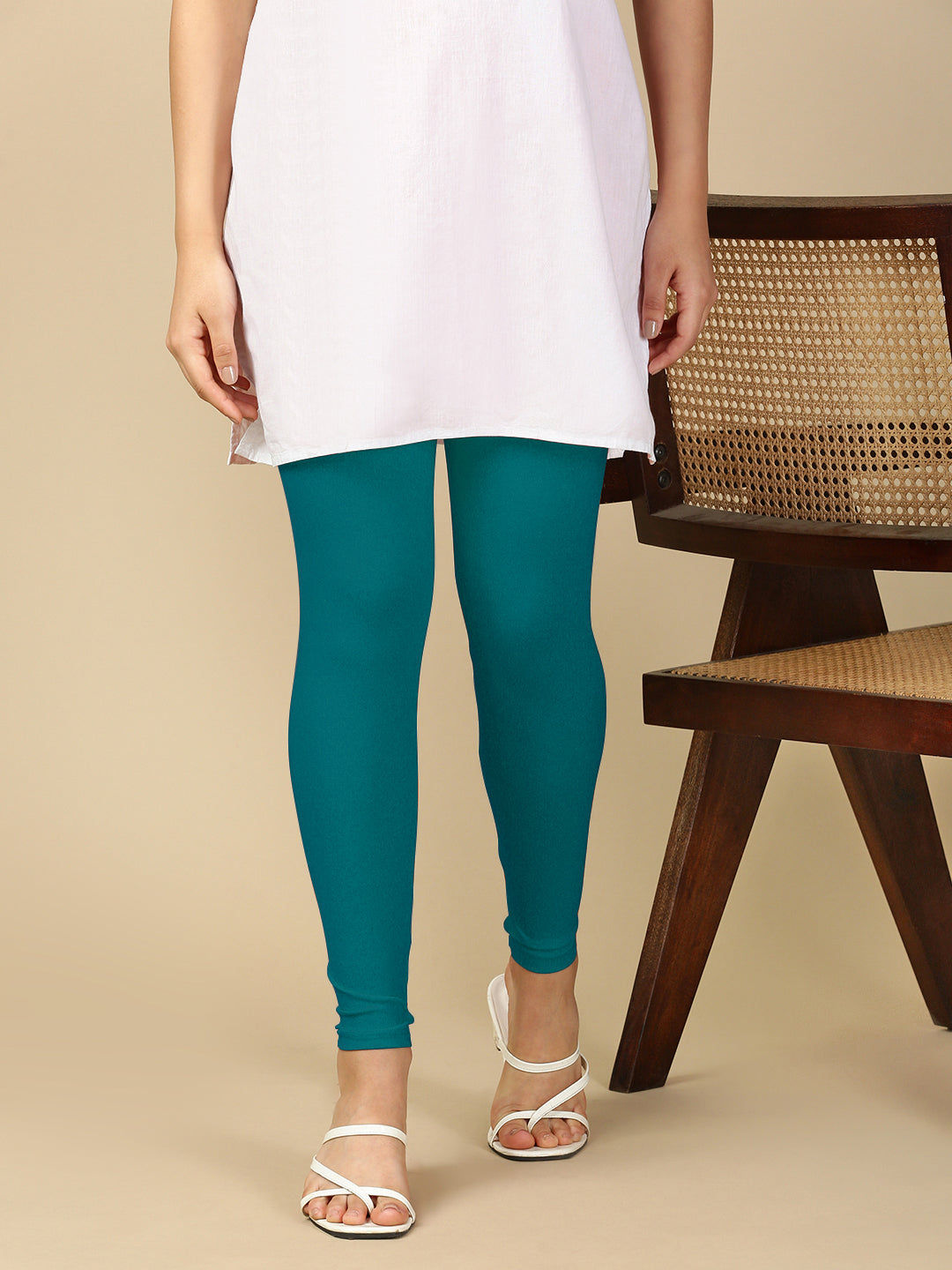 D Z Green Premium Cotton Stretch Ankle Length Leggings