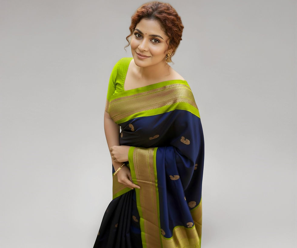 Gold Zari Woven DesignTimeless Grace Paithani Sico Silk Saree with Rich Zari Border - Image 1