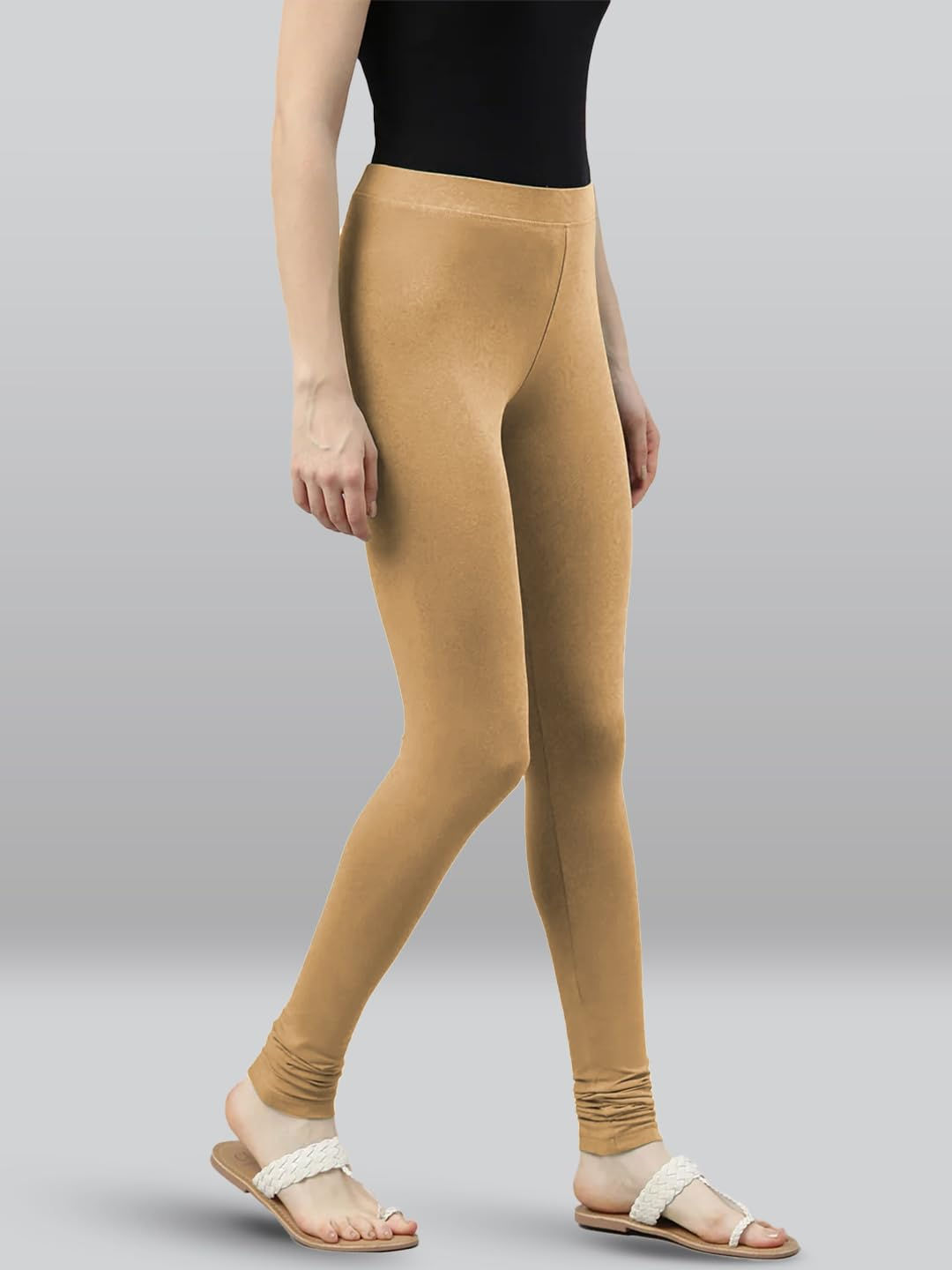 Premium Viscose Full Length Churidar Leggings for Women - Skin - Image 4