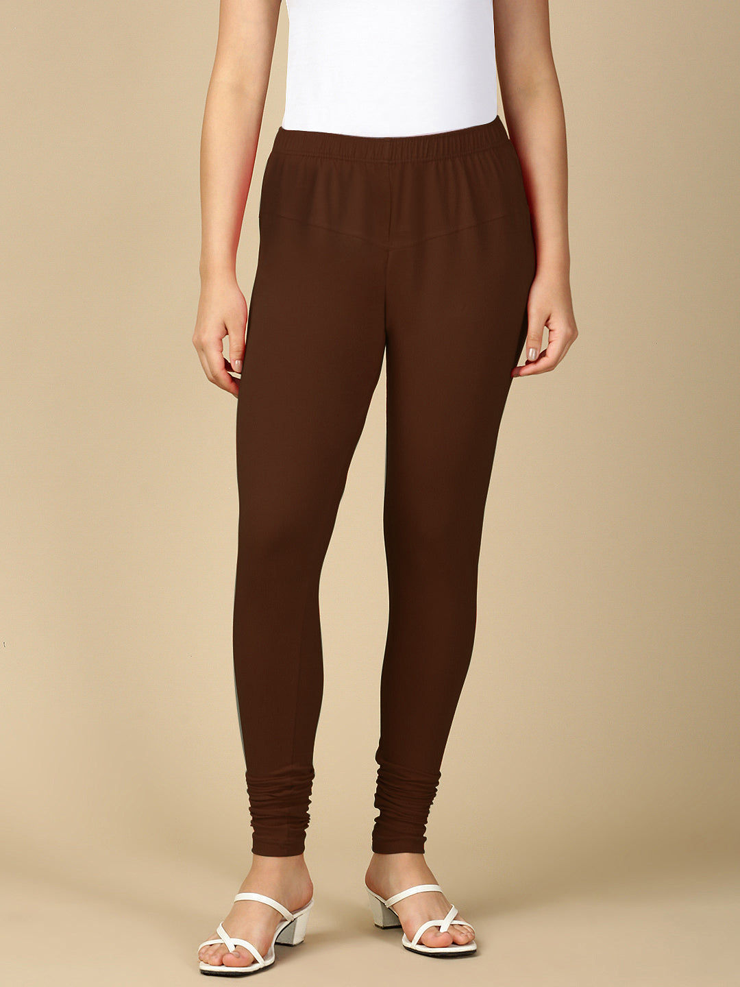 Coffee Brown Premium Cotton Stretch Churidar