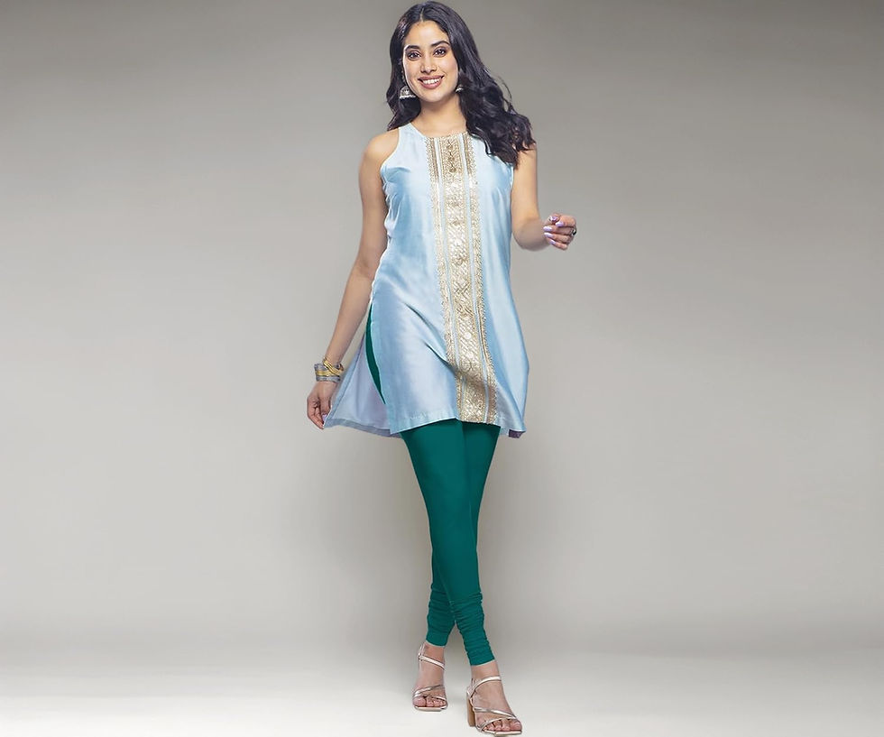 Premium Viscose Full Length Churidar Leggings for Women - MZ Green - Image 1