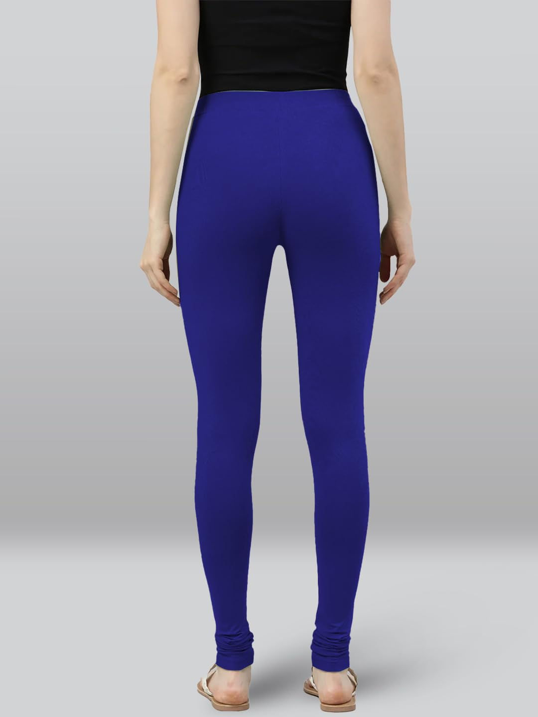 Premium Viscose Full Length Churidar Leggings for Women - Ink Blue - Image 3